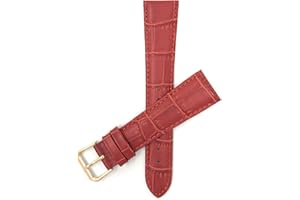 Bandini Womens Leather Watch Band Strap - Alligator Pattern - 8 Colors - 12mm, 14mm, 16mm, 18mm, 20mm