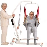 VOCIC AY05 Electric Patient Lift for Home | Floor-to-Bed Transfer Aid Lift Chair for Elderly, Foldable, Wireless Lithium Handset, Manual Emergency, 330lbs Capacity