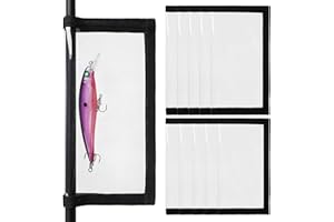 VATEICO Fishing Lure Wraps,Water-Resistance Clear PVC Fishing Bait Hook Cover Keeps Fish Safe and Easily See Lures Hook Tackle Baits Storage Protector Cover for Saltwater Freshwater 4/8Packs