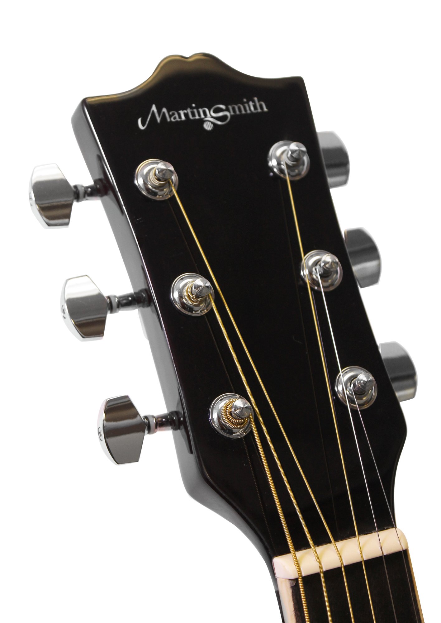 Martin Smith W-401E-BK Electric Acoustic Guitar Cutaway, Black