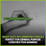 Tracer 4H Hard Lead Carpenters Pencils 12 Pack with Sharpener view 3