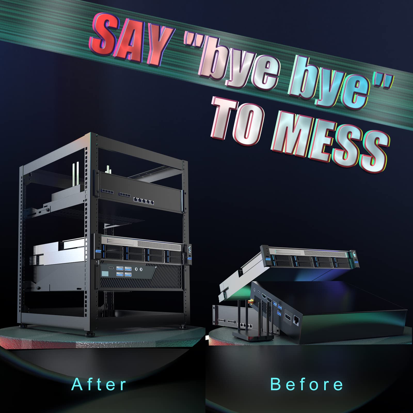 Mua Eazy2hD 15U Open Frame Network Rack for Server & AV Gear, Wall ...