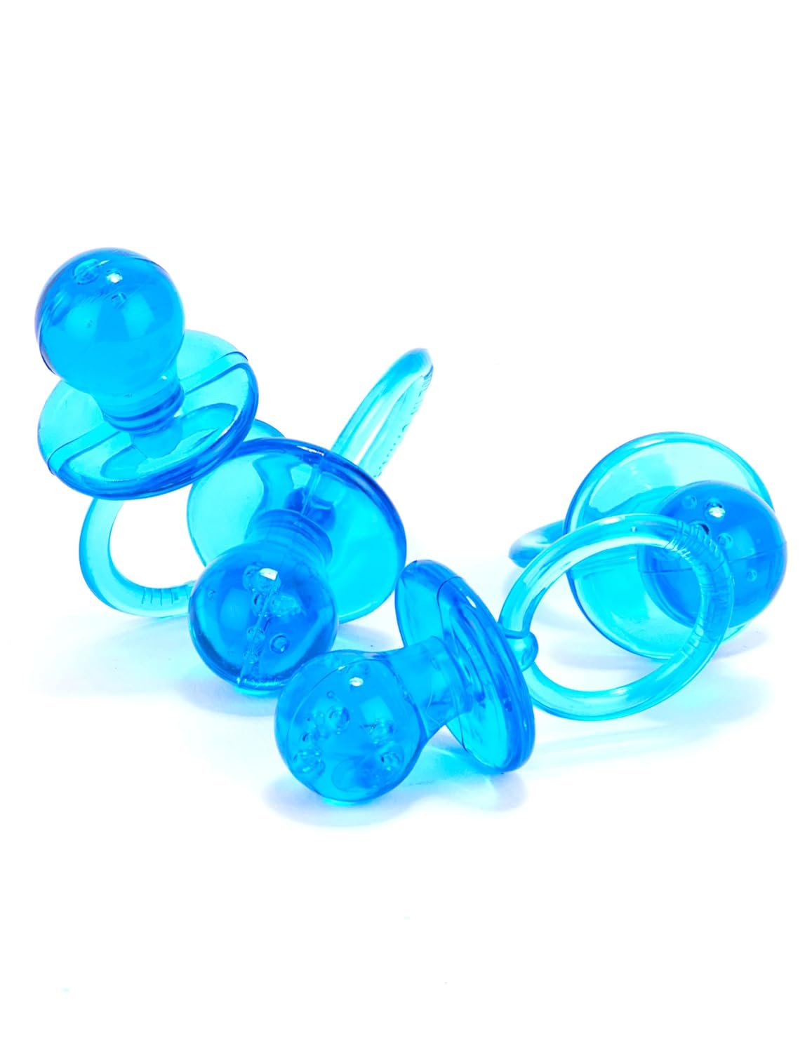 New Baby Crystal Plastic Blue 2" Pacifiers x 4 eBay