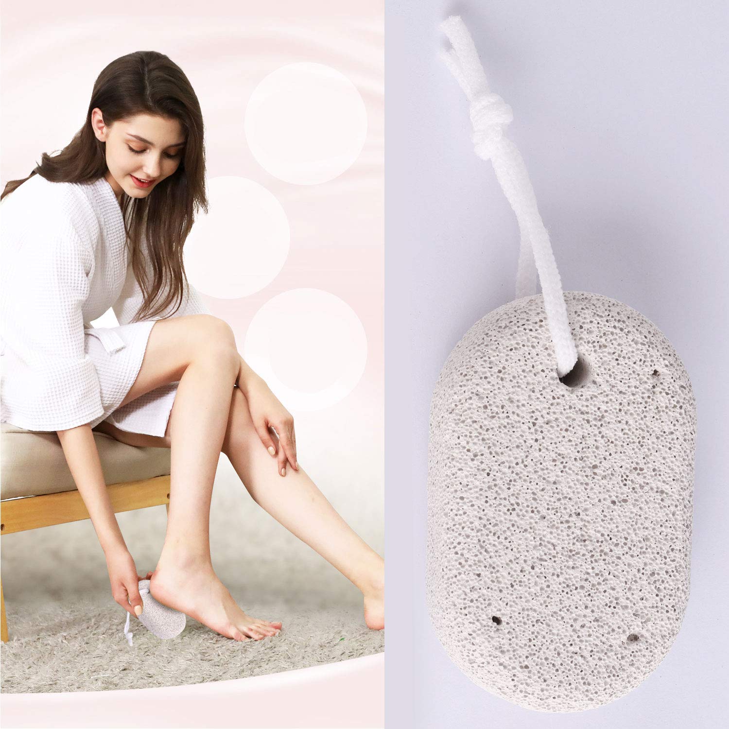 4 Natural Pumice Stone Lava Pedicure File to Remove Foot's Dead Skin Callus Exfoliation: Beauty