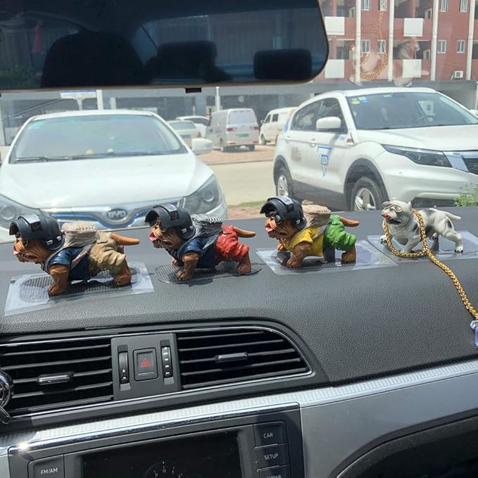 funko pop on car dashboard