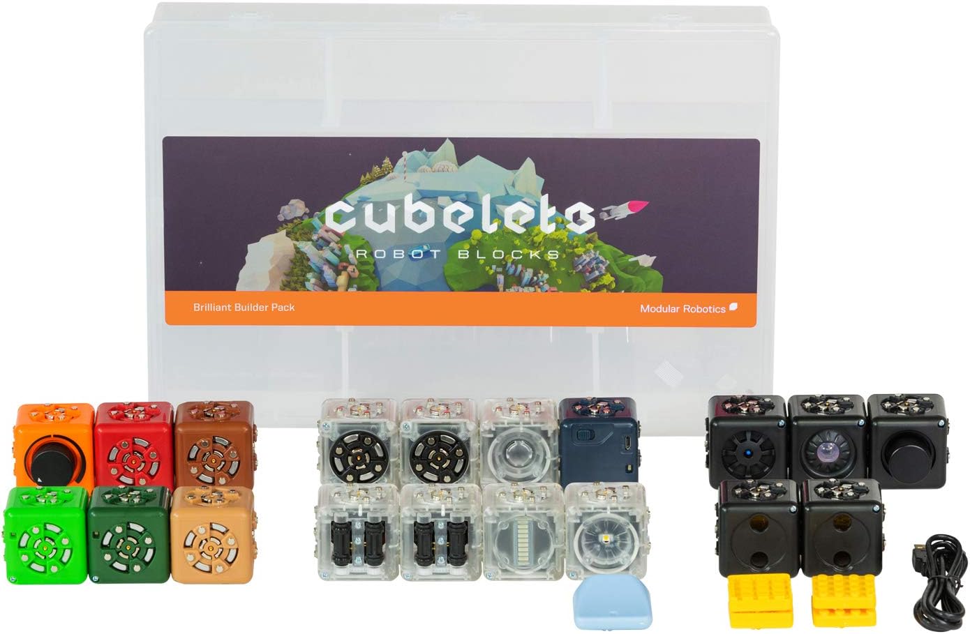 Modular Robotics Cubelets Robot Blocks - New Brilliant Builder Pack - STEM Education & Coding Robot, Free Lesson Plans, Ages 4+