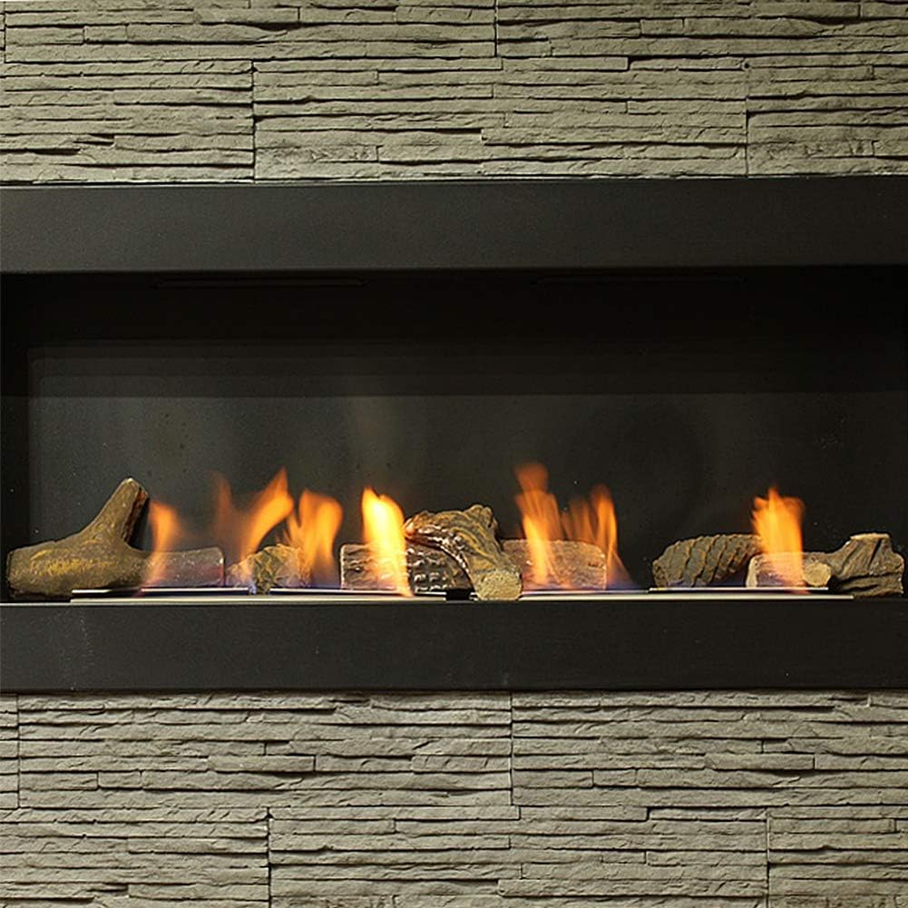 ATR ART TO REAL Ceramic Logs for Bioethanol Fire,Decorative Gas Fireplace Log for Gas Fires,Smokeless Artificial Pine Cones Shaped Firewood Logs for Electric Fireplace,9 Pcs - Image 4