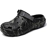 CERYTHRINA Camo Clogs for Men and Women Lightweight EVA Garden Shoes with Adjustable Heel Strap, Slip-Resistant Quick-Dry Slip-On for Indoor Outdoor Use