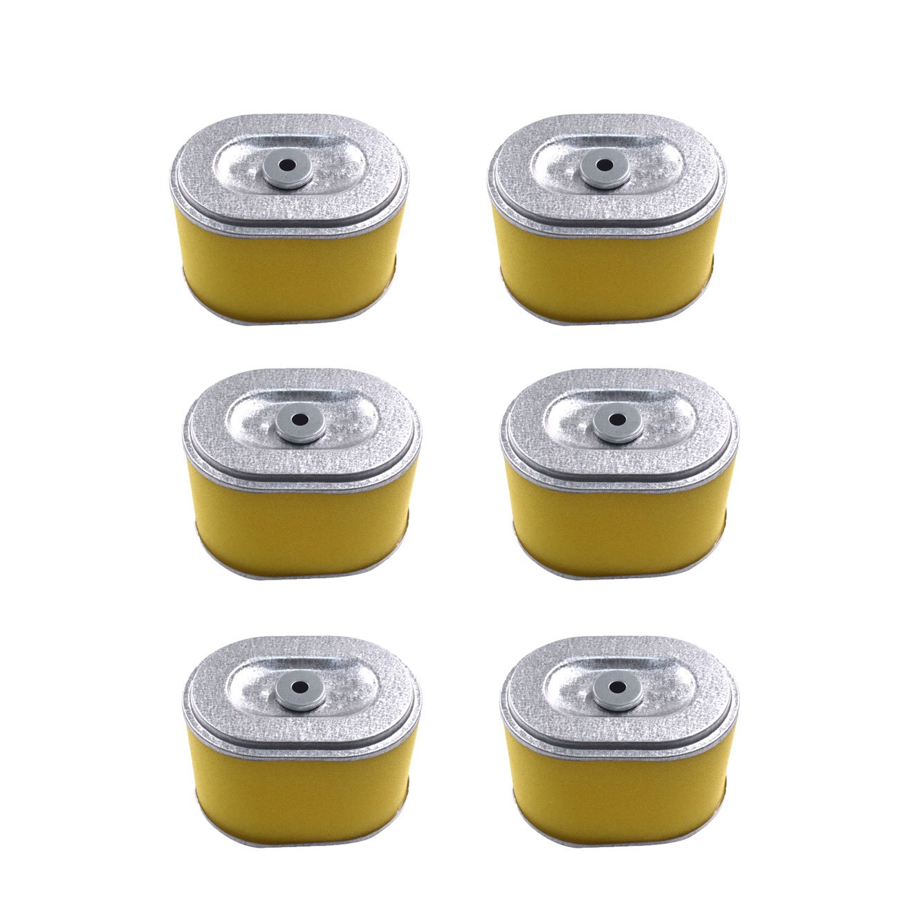 6 Pcs Air Filter Cleaner Element Fits 5.5HP & 6.5HP For Honda GX160 & GX200