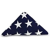 Anley Memorial American National Flag 5x9.5 Foot Heavy Duty Cotton For Veteran - Embroidered Stars and Sewn Stripes - Burial Casket Flags with Brass Grommets 5 X 9.5 Ft (Flag not Pre-Folded)