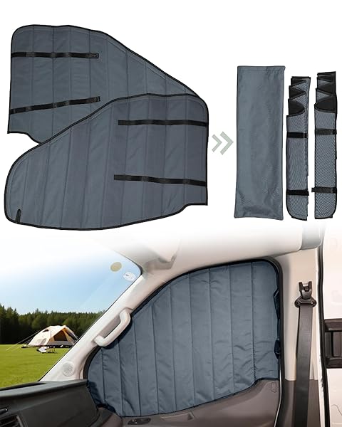 VANHOXCCI INSULATED BLACKOUT VAN WINDOW COVERS FIT FOR...