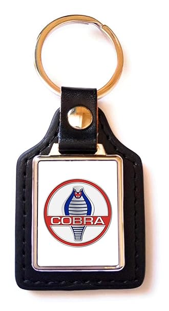 Print Corner Schlüsselanhänger Luxury Stahl/Kunstleder AC Cobra weiß