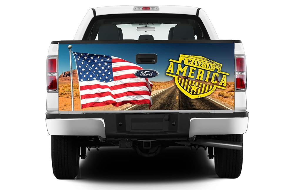 PickUp Truck Tailgate Wraps Made in America US Flag