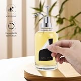 Joyfulmap 2 Coffee Syrup Dispenser with 18 Labels 500 ml Glass Bottles view 4