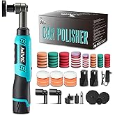 AUTIWOZ Cordless Mini Buffer Polisher, 1/2/3 Inch Micro Buffer Polisher, 6 Speeds 2Pcs 2000mAh Orbital/Rotary Mini Polisher for Polishing, Sanding and Cleaning, Mini Buffer Machine Sets