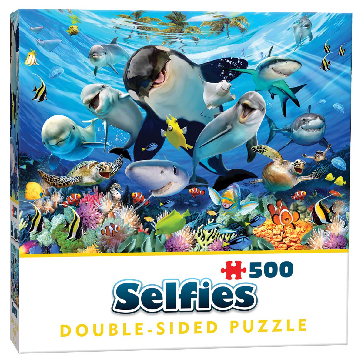 Cheatwell Games Double Sided Selfie 500 Piece Jigsaw Puzzle Ocean