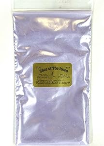 Slice of the Moon: Pale Purple Mica Powder 28g, Natural Mineral Mica, Cosmetic Grade for Lipstick Lip Gloss Bath Bombs Epoxy Resin Face Blush Powder Eye Pencil Dye Pigments Candle Making