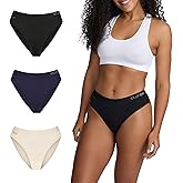 STEP ONE Bikini Brief Womens Underwear, 3-Pack, Viscose from Bamboo, Sensitive Skin, Moisture-Wicking, Anti-Chafing Bikini