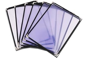 VEYIFONO 25-Pack Menu Covers 8.5 x 11 Inch, 1 Page 2 View Double-Sided Restaurant Menu Holders, Waterproof Clear Plastic Sleeves for Cafe, Bar, Homeschool