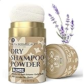 Nuva Botanicals Blonde Non Aerosol Dry Shampoo Powder with Biotin - Lavender Extract and Korean Ginseng - Volumizing Travel Size (0.42 oz) - Gifts for Her Stocking Stuffers