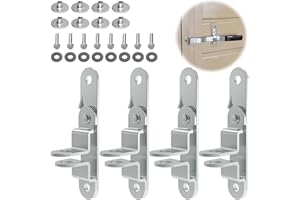 Fixirons 4 Pcs Cargo Trailer Door Hasp Keeper Bar Lock Handle Enclosed Car Hauler for Ramp Padlock Race Cargo Trailer Door Hasp Latch Lock with Screws Nut