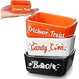 Tanlade 3 Pcs Halloween Candy Bowl Mini Ceramic Bowl for Tiered Tray Halloween Candy Dish Halloween Party Supplies Candy Hold