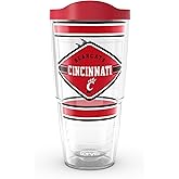 Tervis Cincinnati Bearcats - First String Made in USA Double Walled Insulated Tumbler Travel Cup Keeps Drinks Cold & Hot, 24oz, Classic