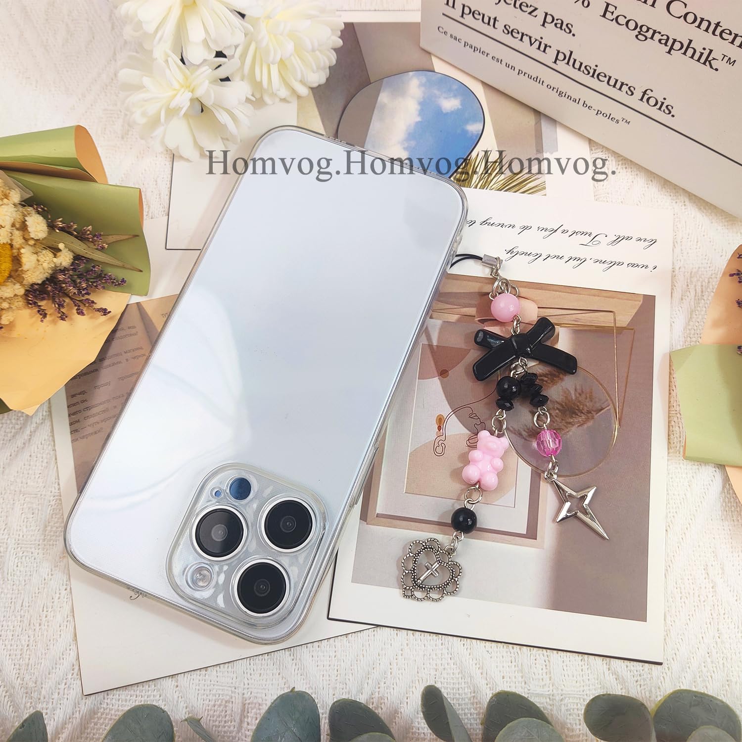 1-4PCS Cute Phone Charms Aesthetic Y2K Cell Phone Charms Strap Strawberry Butterfly Star PhoneCharm Y2K Accessories for Bag Keychain Airpods Camera Pendants Decor