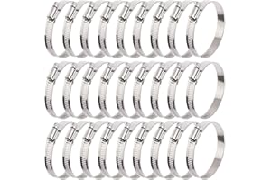 LISHINE 30 Pcs 3 inch Hose Clamp Adjustable Stainless Steel Hose Clamps Worm Gear Clamps Adjustable 72-95mm Range, Duct Clamp, Worm Drive Clamp for Automotive, Water Pipe, Hose Clip