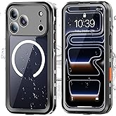 Hertekdo for iPhone 17 Pro Max Case MagSafe,IP68 Waterproof Case for iPhone 17 Pro Max,Full Body Protection Compatible with iPhone 17 Pro Max Case,Lens and Drop Protection,Impact Resistant TPU+PC Case