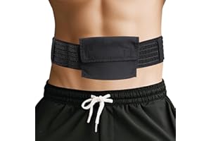 ENLUNTRA Peritoneal Dialysis Belt, Breathable Mesh PD Catheter Fixation Belt, Used for Safe Gastric and Abdominal Feeding of Peg, G, J Tubes for Male and Female Adult Patients, with Storage Bag(Black,M)