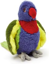 Zappi Co Ultra Soft Rainbow Lorikeet Plush Toy 21 cm Recycled view 4