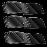 Woohome 25 PCS Transparent Cake Cream Scraper Plastic Cake Scraper Clear Icing Comb Contour Set for Bread Pastry Cake Decorating Supplies DIY Kitchen Bakery Baking Tool