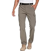 NATUVENIX Hiking Pants for Men, Lightweight Mens Travel Pants Quick Dry Fishing Pants Men Water Resistant Outdoor Pants Work