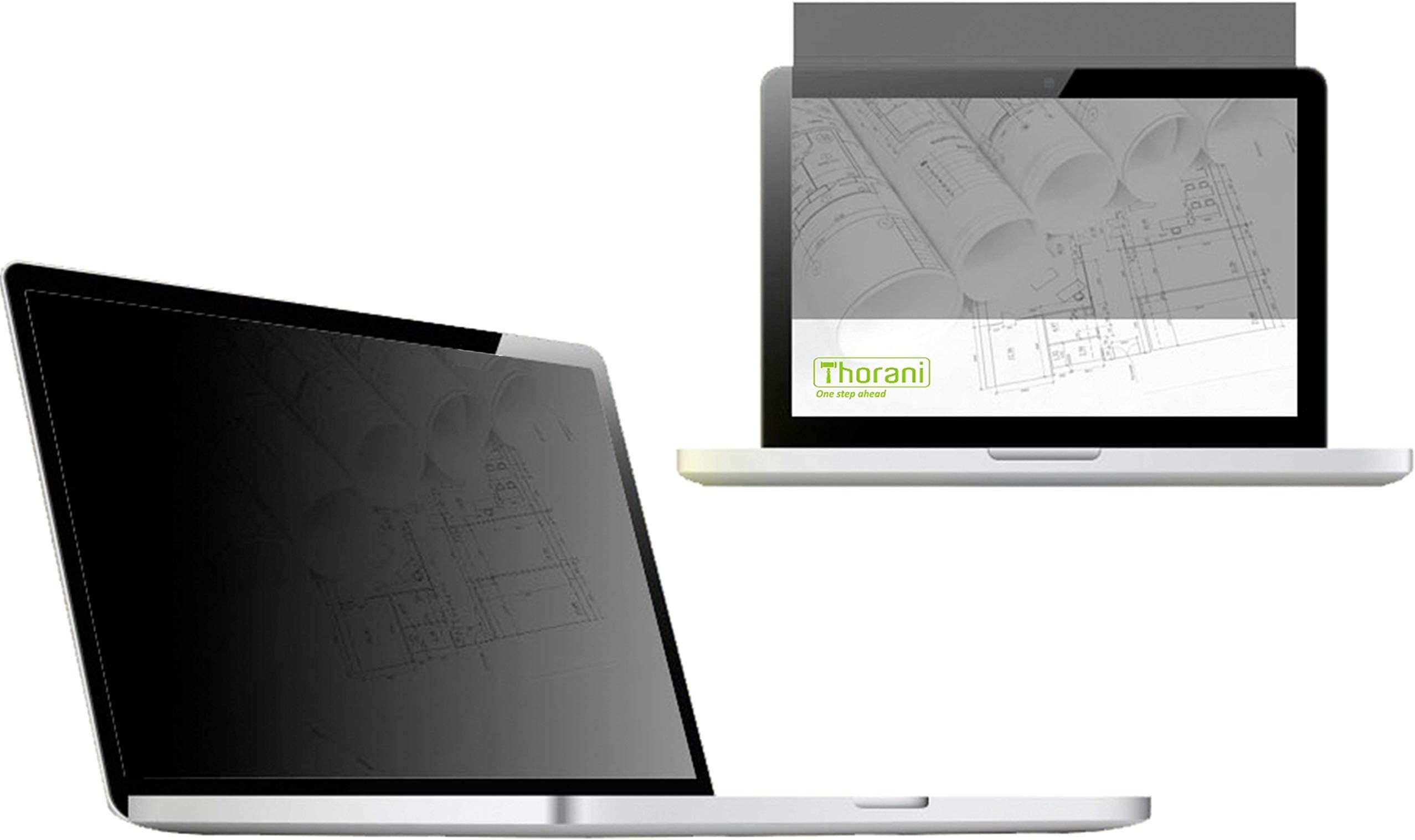 Thorani Premium Privacy Screen Protector Protects Your Display - Widescreen (Adhesive Pads/Retaining Tab, 17.3 [382X215Mm], 16:9)