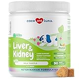 Milk Thistle for Dogs - 90 Soft Chews - Liver and