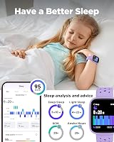 Brave 2 Kids Smart Watch 1.8 inch Pedometer Heart Rate IP68 Lilac view 4
