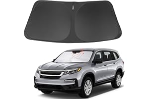 YYCKE Windshield Sun Shade Accessories Compatible with 2016-2025 Pilot EX-L Special Edition Elite Black Edition Touring for Honda Foldable Sunshade Sun Visor Blocks UV