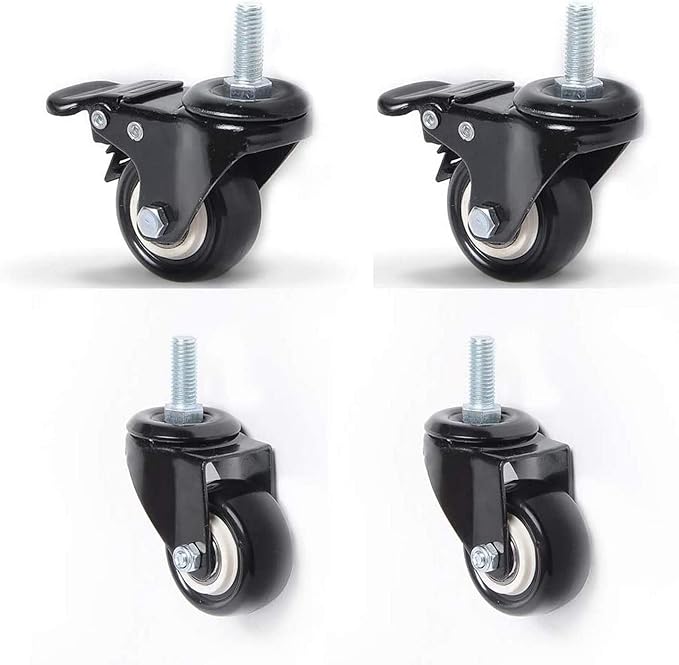ZHFF Ruedas giratorias de 2", Ruedas giratorias para Muebles, Ruedas de