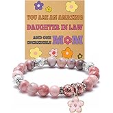 Daughter in Law Bracelets Gifts Daughter in Law Birthday Gifts from Mother Jewelry Bracelet for Women Bride Gift Mothers Day Gift for Mom Inspirational Engagement Wedding Birthday Present
