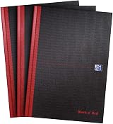 Black n Red Oxford A4 Hard Cover Notebook Pack of 3 view 1