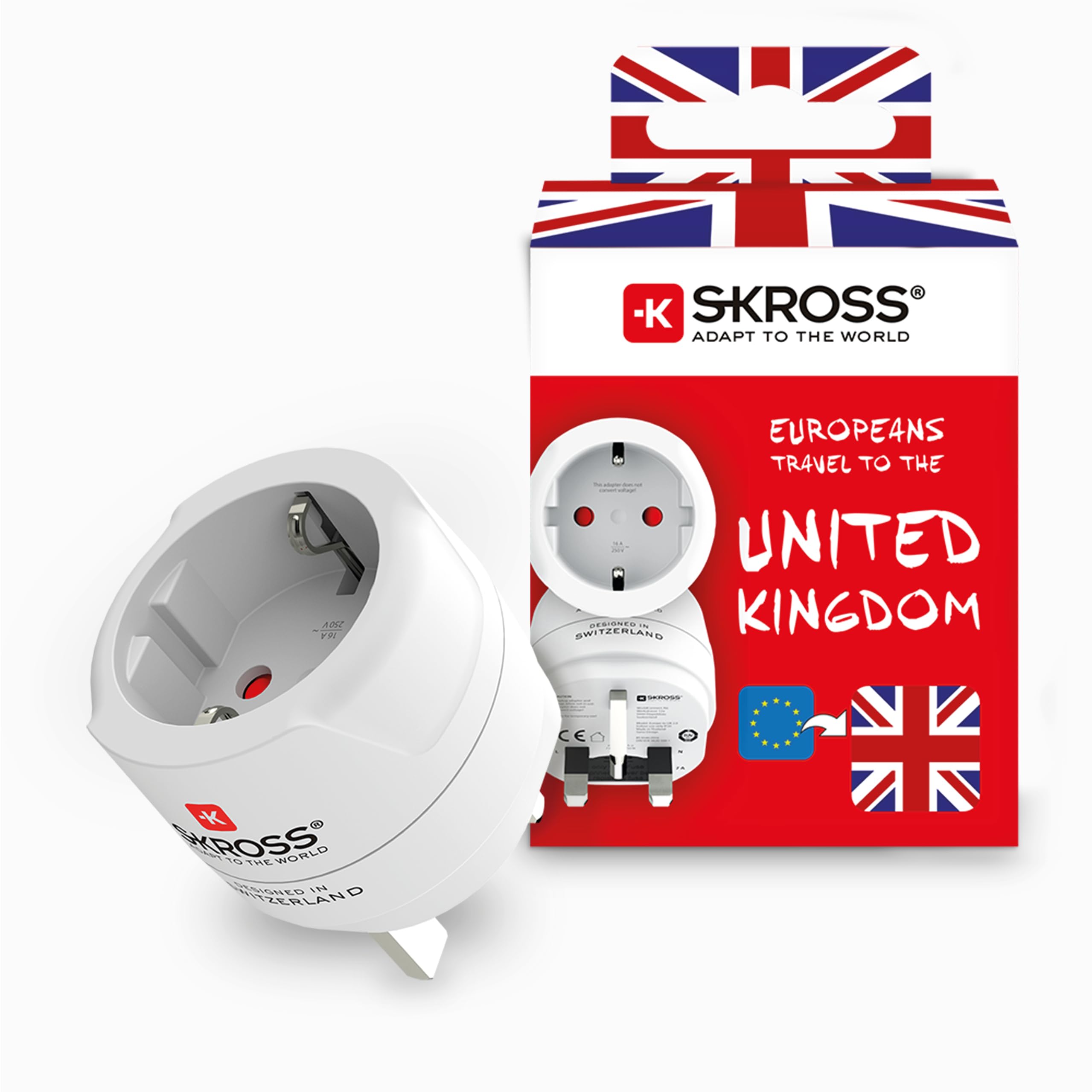 SKROSS Country Travel Adapter - Europe to UK