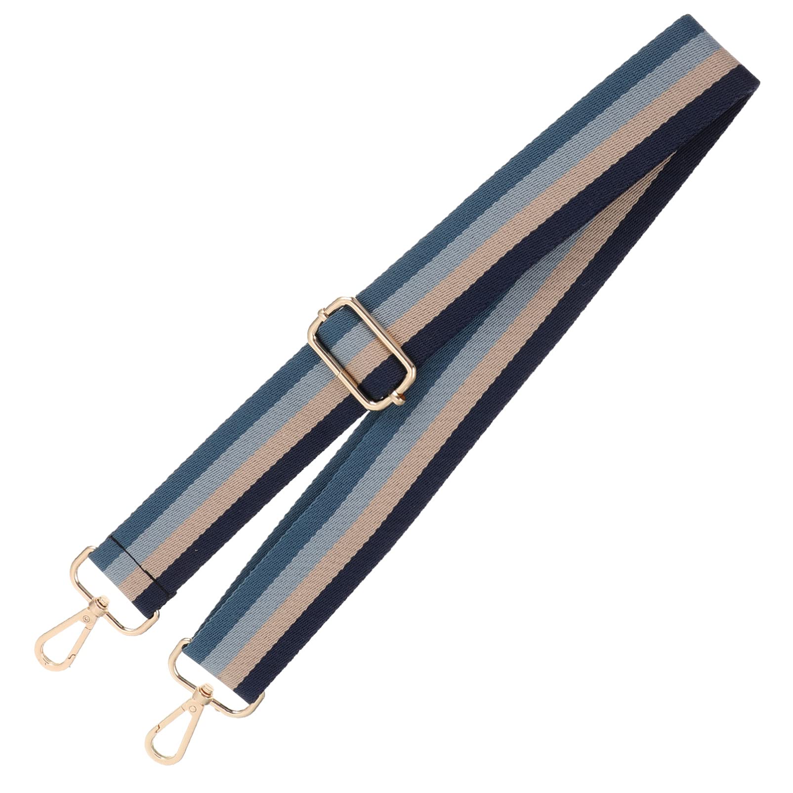 VALICLUD 78CM Purse Strap Stripe Wide Adjustable Replacement Bag Strap for Handbags Crossbody Bag (Blue)