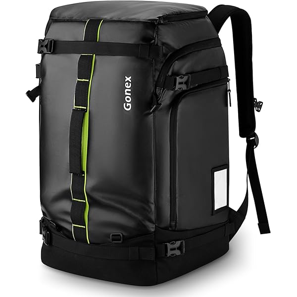 Snowboard Boot Bag OutdoorMaster Ski Boot Backpack - 50L Waterproof Bag For Travel With Helmet & Goggle Storage Snowboard Boots Snowboarding Bag