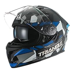 TRIANGLE Dual Visor Full Face Motorcycle Bike