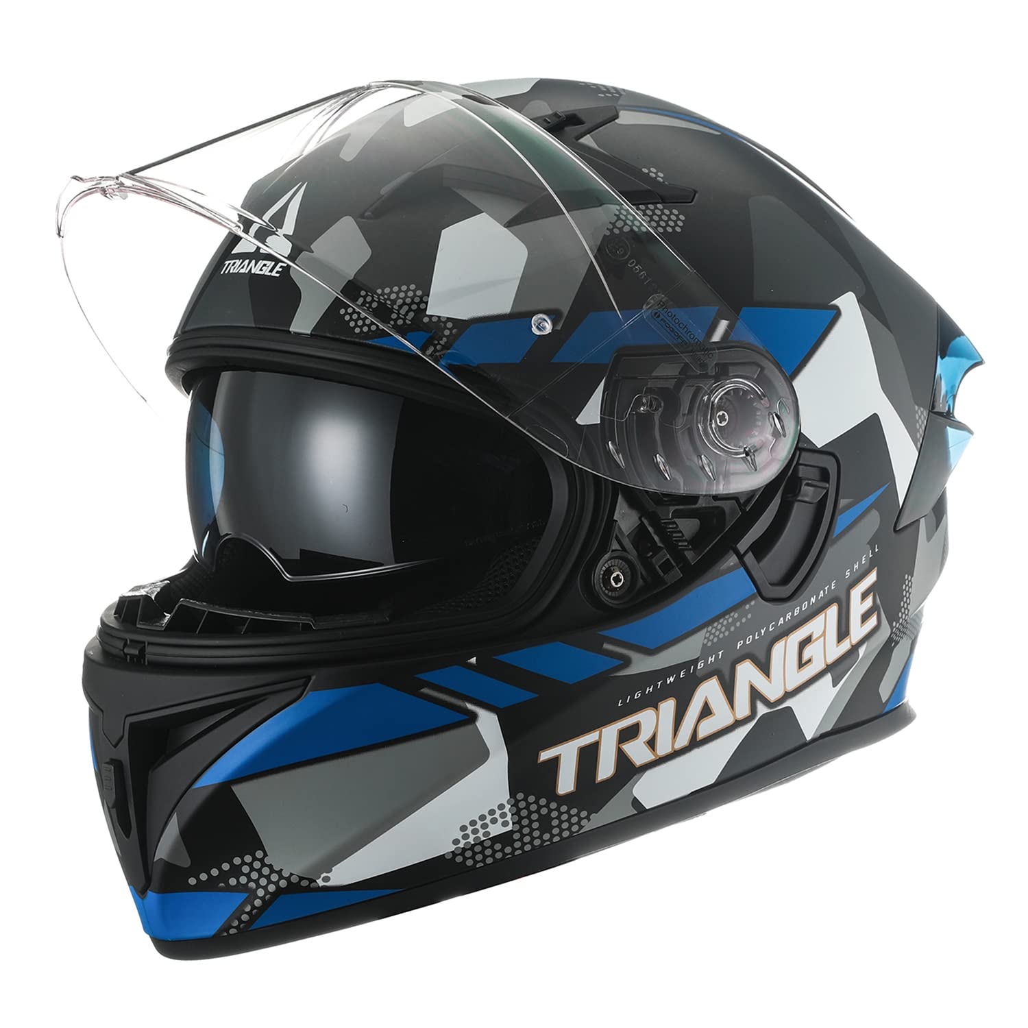 TRIANGLE Dual Visor Full Face Motorcycle Bike