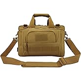 Tactical Gun Range Bag for 4 Handguns Ammo, Pistol Duffle Bag with 5X Magazine Slots for Hunting Shooting Range Sport