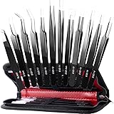 Antonki 12 Pack Precision Tweezers Set, Point and