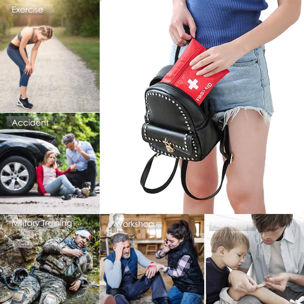 Erste Hilfe Set Wandern, Homeet 37 Teiliges Notfalltasche Wasserdicht Erste Hilfe Tasche Outdoor mit Abpfiff für Camping, Reisen, Fahrzeug First Aid