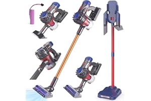 Kids Vacuum Toys with Rechargable Battery + Storage Stander, Toddler Vacuum Cleaner Set with Working Suction for Realistic Pr